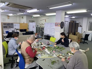 ルピナス　作業風景